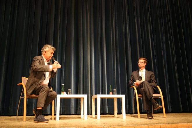 Werner Kogler (levo) na Medien.Mittelpunkt.Ausseerland 2021, Foto: Milan Ilić