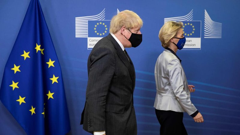 Fotografija: Boris Johnson in Ursula von der Leyen. Foto: AFP/Getty
