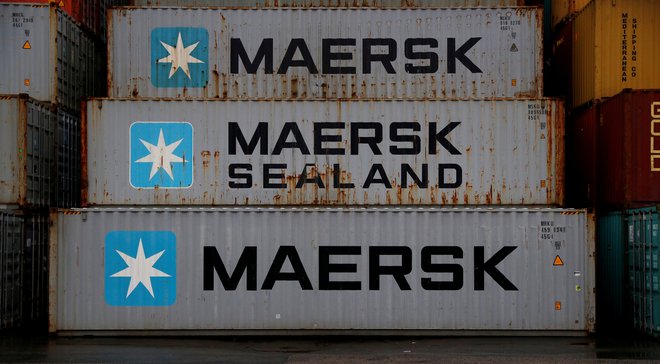 Kontejnerji Maersk. Foto: Phil Noble / Reuters
