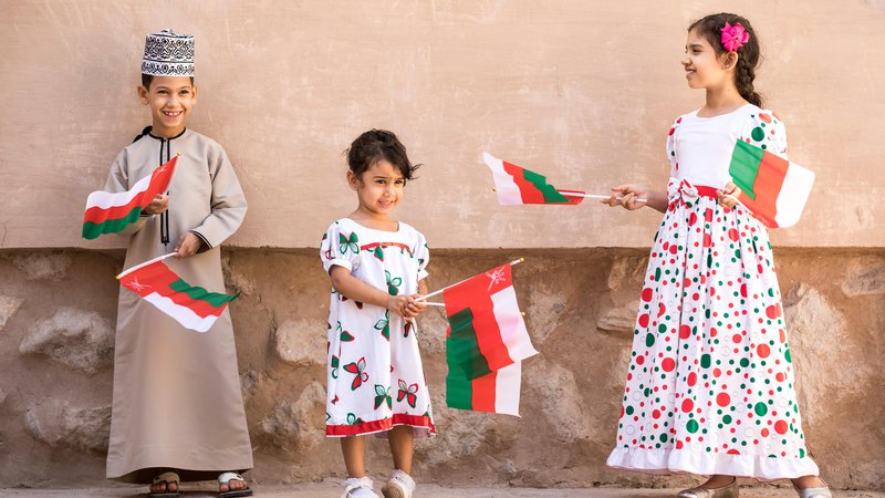 Fotografija: Oman, zastava države. Foto: Shutterstock
