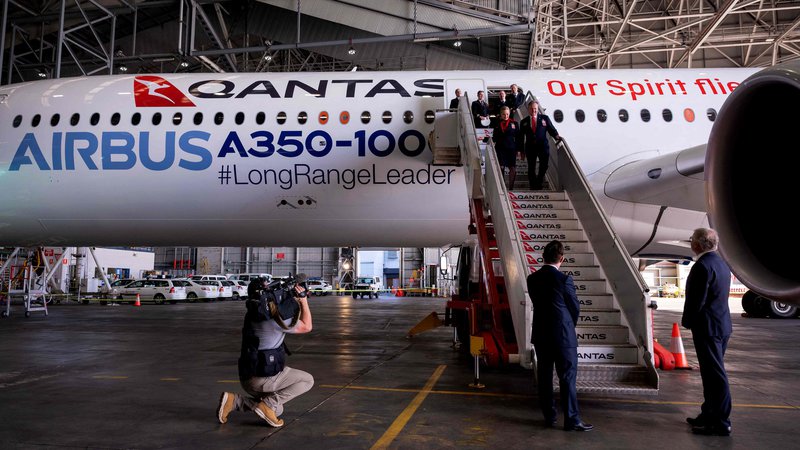 Fotografija: Airbus A350-1000, Sydney, Avstralija, 2. maj 2022. Foto: Wendell Teodoro / AFP
