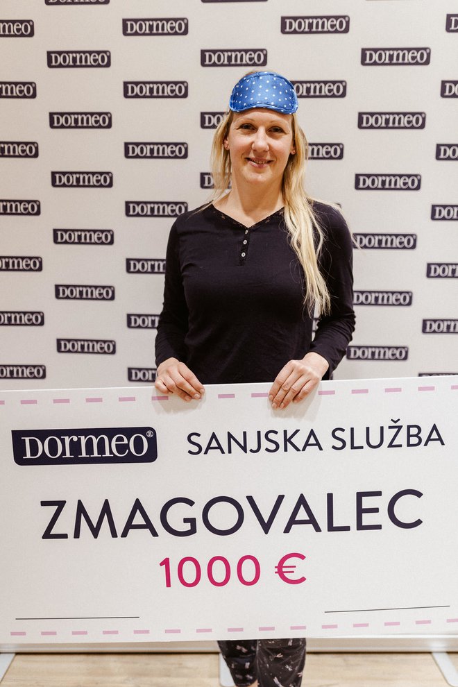 Tanja Rojc je prva Slovenka, ki je za 1000 evrov spala kar osem ur. Foto: Arhiv podjetja