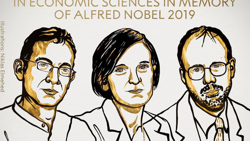 Fotografija: Nobelovo nagrado za ekonomijo dobijo Abhijit Banerjee, Esther Duflo in Michael Kremer. Foto: Nobelove nagrade