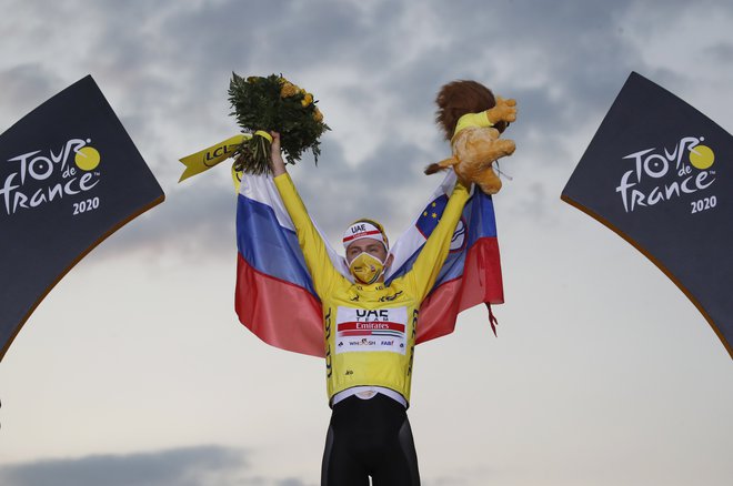 Tadej Pogačar, zmagovalec Tour de France 2020. FOTO: REUTERS/Stephane Mahe