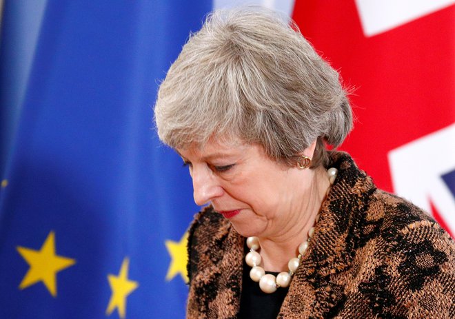 Nekdanja premierka Theresa May. FOTO: REUTERS/Francois Lenoir