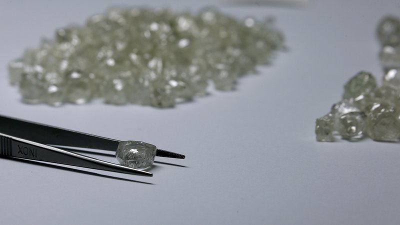 Fotografija: Najkakovostnejše diamante, ki se uporabljajo za nakit, prodaja De Beers na desetih dražbah na leto v mestu Gaborone, prestolnici Bocvane. Foto: Siphiwe Sibeko/Reuters
