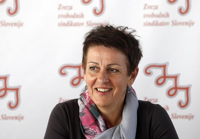 Lidija Jerkič, predsednica Zveze svobodnih sindikatov Slovenije. FOTO: Samec Blaž / Delo