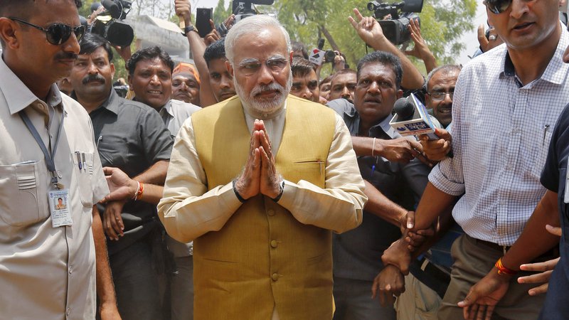 Fotografija: Narendra Modi, trenutni premier prinaša indiji veliko politično prednost. Foto: AMIT DAVE/REUTERS Pictures