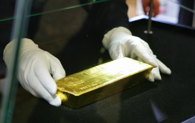 Mednarodni sejem zbirateljev Collecta, zlata palica. Foto: Jaroslav Jankovič/Delo