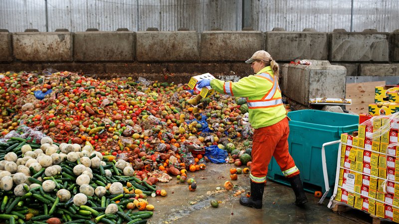 Fotografija: Vsako leto zavržemo ogromne količine še užitne hrane. Foto: Ben Nelms/REUTERS