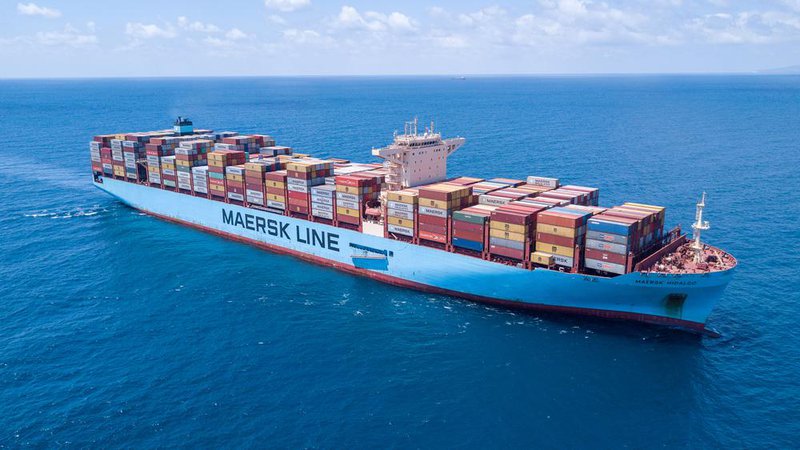 Fotografija: Kontejnerska tovorna ladja podjetja Maersk Line, 25. junij, 2020 Foto: Shutterstock