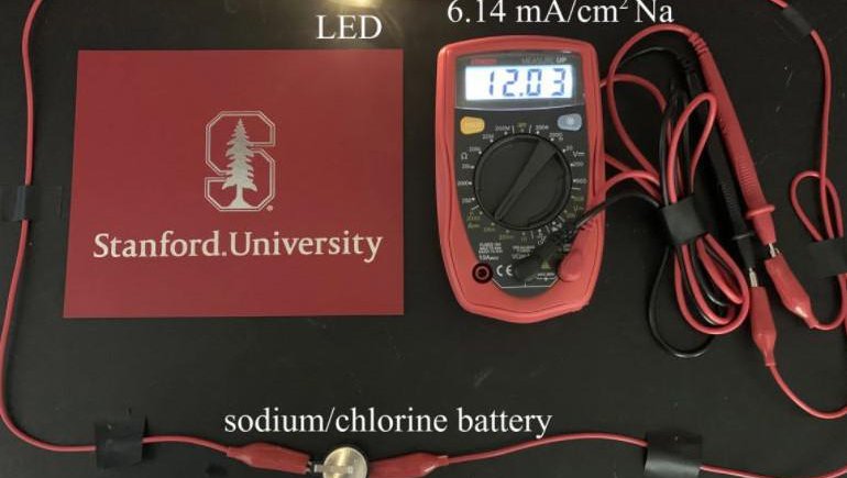 Fotografija: Klorova baterija naj bi bila šestkrat bolj zmogljiva kot litij-ionska. Foto: Stanford University/Guanzhou Zhu
