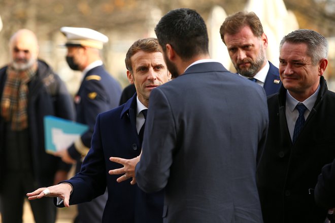 Emmanuel Macron in Mate Rimac. Foto: Antonio Bronic / Reuters
