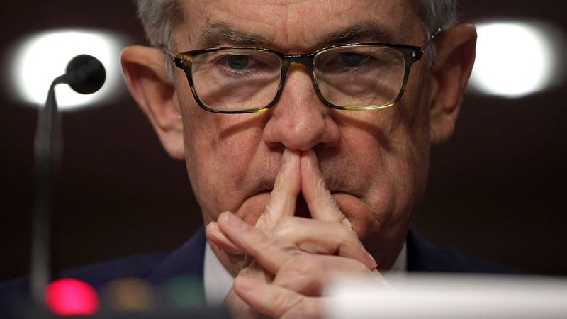 Fotografija: Predsednik ameriške centralne banke (Fed) Jerome Powell na zaslišanju v senatu, Washington, ZDA, 30. november 2021. Foto: Alex Wong / Getty Images / AFP

