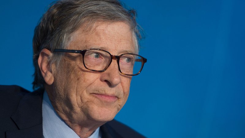 Fotografija: Milijarder, človekoljub in soustanovitelj Microsofta Bill Gates, 21. april 2018. Foto: Andrew Caballero-Reynolds / AFP
