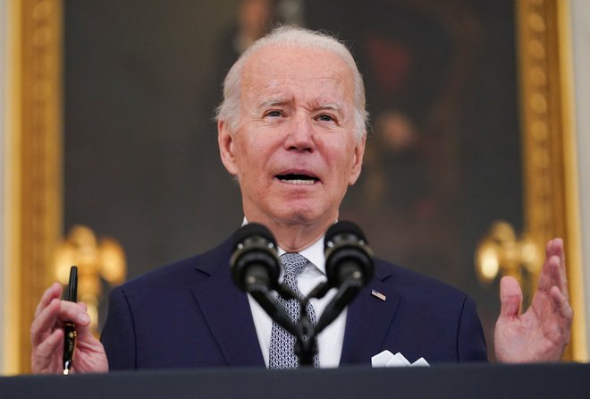 Ameriški predsednik Joe Biden, 7. januar 2022. Foto: Kevin Lamarque / Reuters
