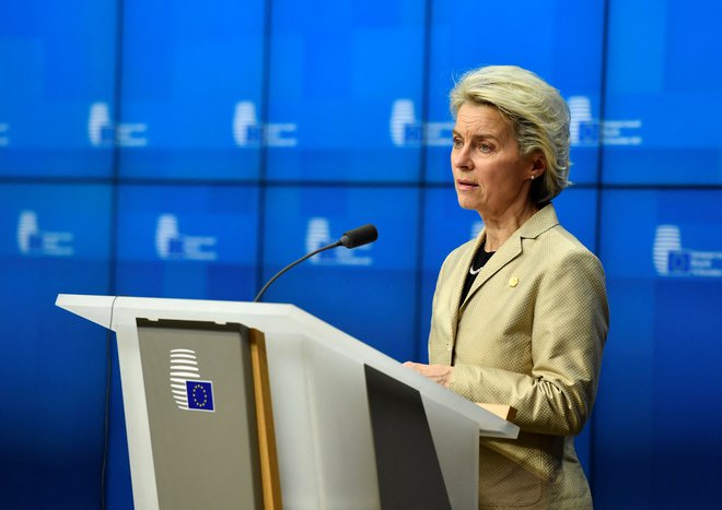 Predsednica Evropske komisije Ursula von der Leyen, 17. december 2021. Foto: Geert Vanden Wijngaert / Reuters
