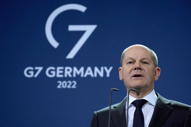 Nemški kancler Olaf Scholz, 21. januar 2022. Foto: Michael Sohn / AFP
