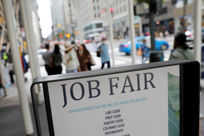 Zaposlitveni sejem, New York, ZDA, 3. september 2021. Foto: Andrew Kelly / Reuters
