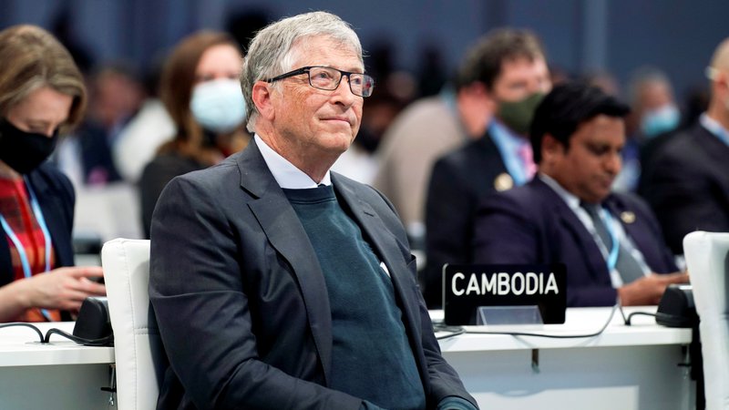 Fotografija: Bill Gates na konferenci o podnebnih spremembah. Foto: POOL/REUTERS
