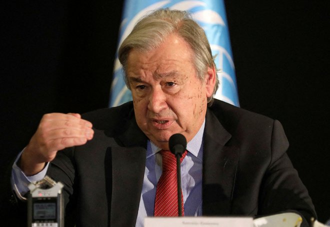Vodja Združenih narodov Antonio Guterres. Foto: Mohamed Azakir / Reuters
