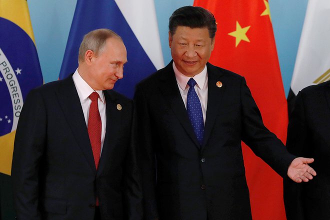 Ruski predsednik Vladimir Putin in kitajski predsednik Xi Jinping, 5. september 2017. Foto: Tyrone Siu / Reuters
