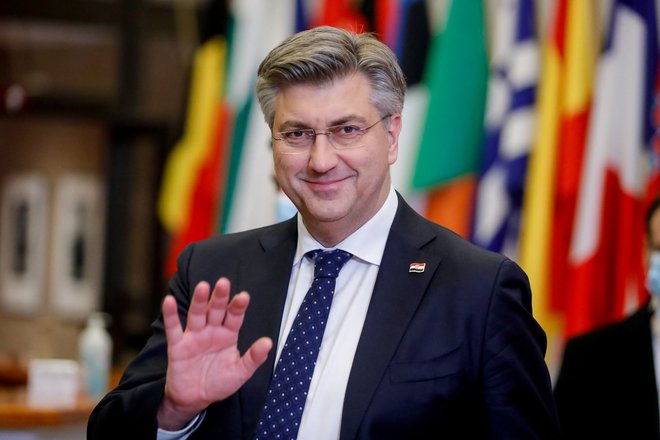 Hrvaški premier Andrej Plenković, 17. december 2021. Foto: Stephanie Lecocq / Reuters
