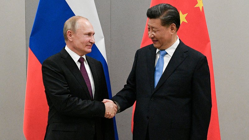 Fotografija: Ruski predsednik Vladimir Putin in kitajski predsednik Xi Jinping. Foto: Sputnik/Reuters
