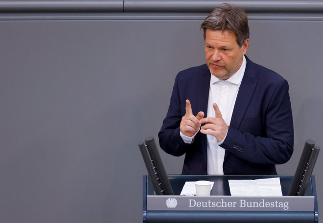 Nemški minister za gospodarstvo in podkancler Robert Habeck, Berlin, Nemčija, 24. marec 2022. Foto: Michele Tantussi / Reuters

