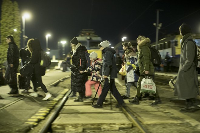 Ukrajinski begunci. Foto: Jure Eržen/Delo
