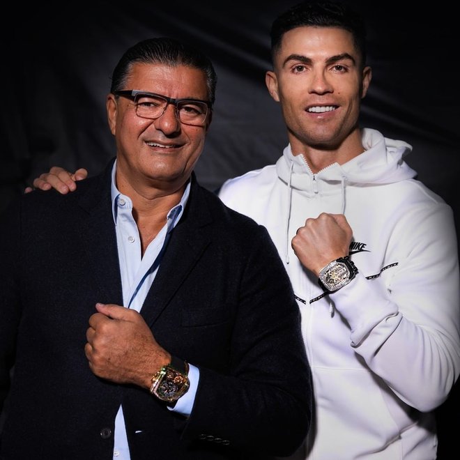 Christiano Ronaldo in Jacob Arabo, ustanovitelj Jacob & Co. Foto: posnetek zaslona/Luxury Launches
