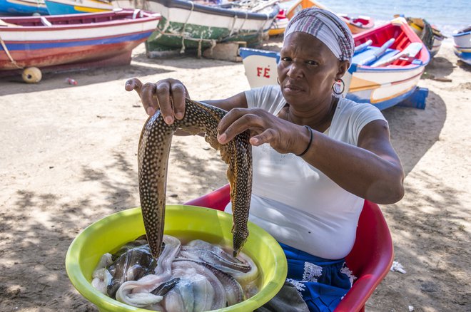 Čiščenje rib za prodajo. Foto: Shutterstock
