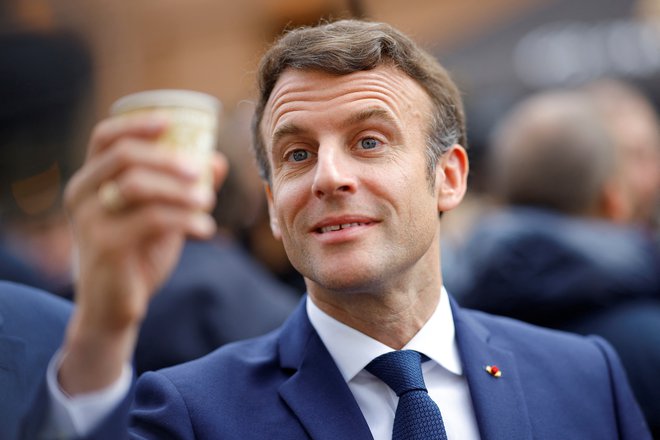 Francoski predsednik Emmanuel Macron, 5. april 2022. Foto: Stephane Mahe / Reuters

