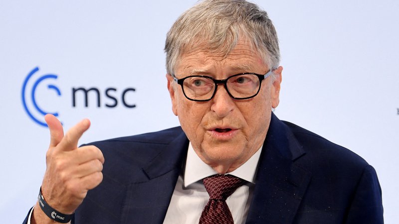 Fotografija: Ameriški poslovnež, milijarder in filantrop Bill Gates, 18. februar 2022. Foto: Andreas Gebert / Reuters
