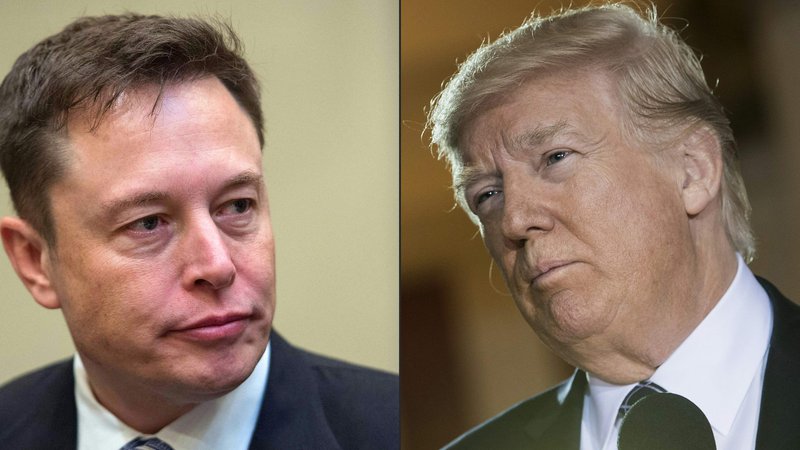 Fotografija: Elon Musk in Donald Trump. Foto: Nicholas Kamm in Brendan Smialowski / AFP
