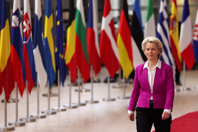 Predsednica Evropske komisije Ursula von der Leyen, Bruselj, Belgija, 30. maj 2022. Foto: Johanna Geron / Reuters
