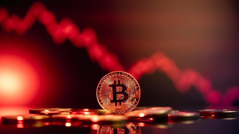 Fotografija: Bitcoin je doživel silovit padec in s seboj v območje rdečih številk potegnil večino ostalih kriptovalut. Foto: Shutterstock
