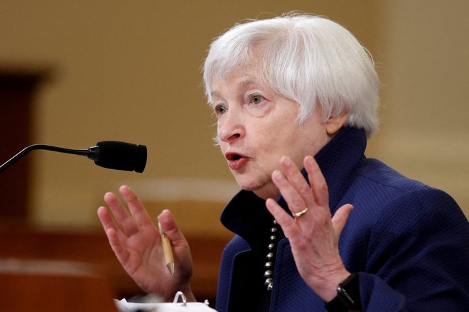 Ameriška finančna ministrica Janet Yellen, 8 junij 2022. Foto: Jonathan Ernst / Reuters
