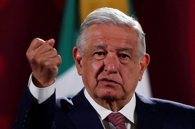 Mehiški predsednik Andres Manuel Lopez Obrador. FOTO: Edgard Garrido/Reuters

