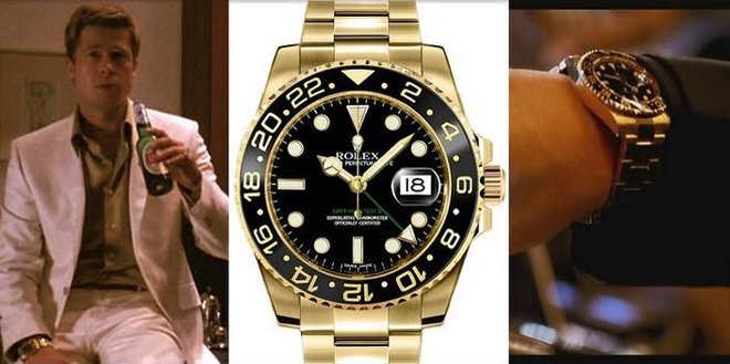 Rolex, ki ga je Brad Pitt nosil tudi v filmu Oceanovih 11. Foto: Posnetek zaslona/JazzTime
