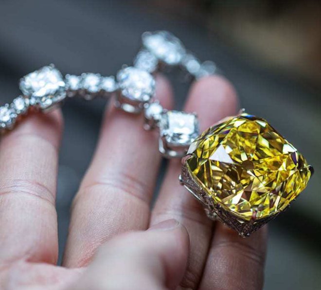 Rumeni diamant Tiffany. Foto: Posnetek zaslona/Professional jeweller
