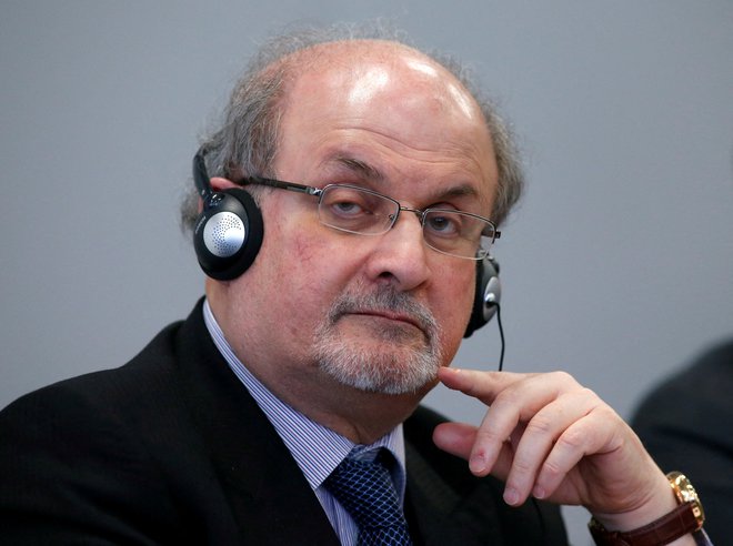 Salman Rushdie med obiskom frankfurtskega knjižnega sejma FOTO: Reuters
